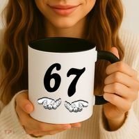 Six Seven 6 7 Meme Gen Alpha Slang Funny Coffee Mug thumb 3