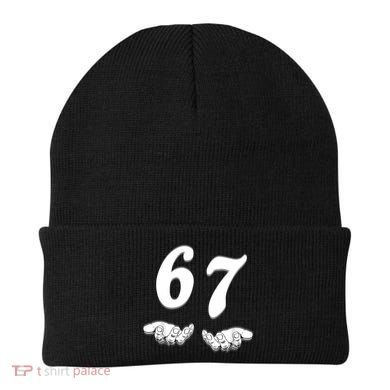 Six Seven 6 7 Meme Gen Alpha Slang Funny Beanie