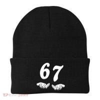 Six Seven 6 7 Meme Gen Alpha Slang Funny Beanie thumb 0