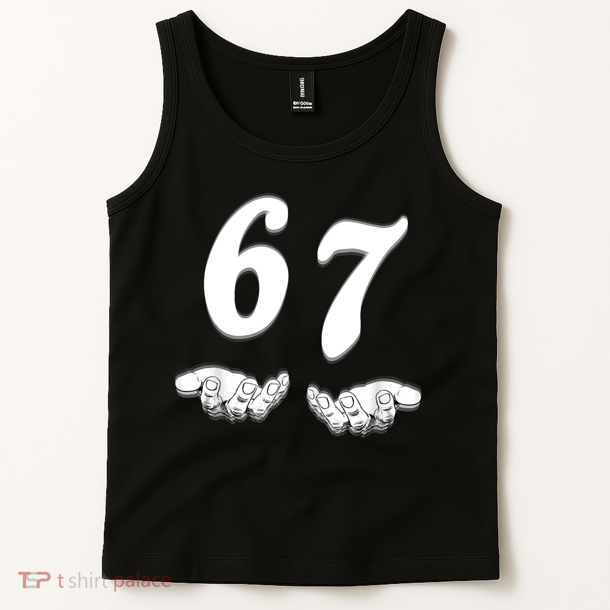 Six Seven 6 7 Meme Gen Alpha Slang Funny Tank Top