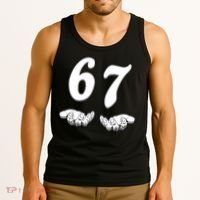 Six Seven 6 7 Meme Gen Alpha Slang Funny Tank Top thumb 3
