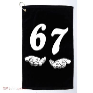 Six Seven 6 7 Meme Gen Alpha Slang Funny Golf Towel