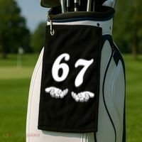 Six Seven 6 7 Meme Gen Alpha Slang Funny Golf Towel thumb 2