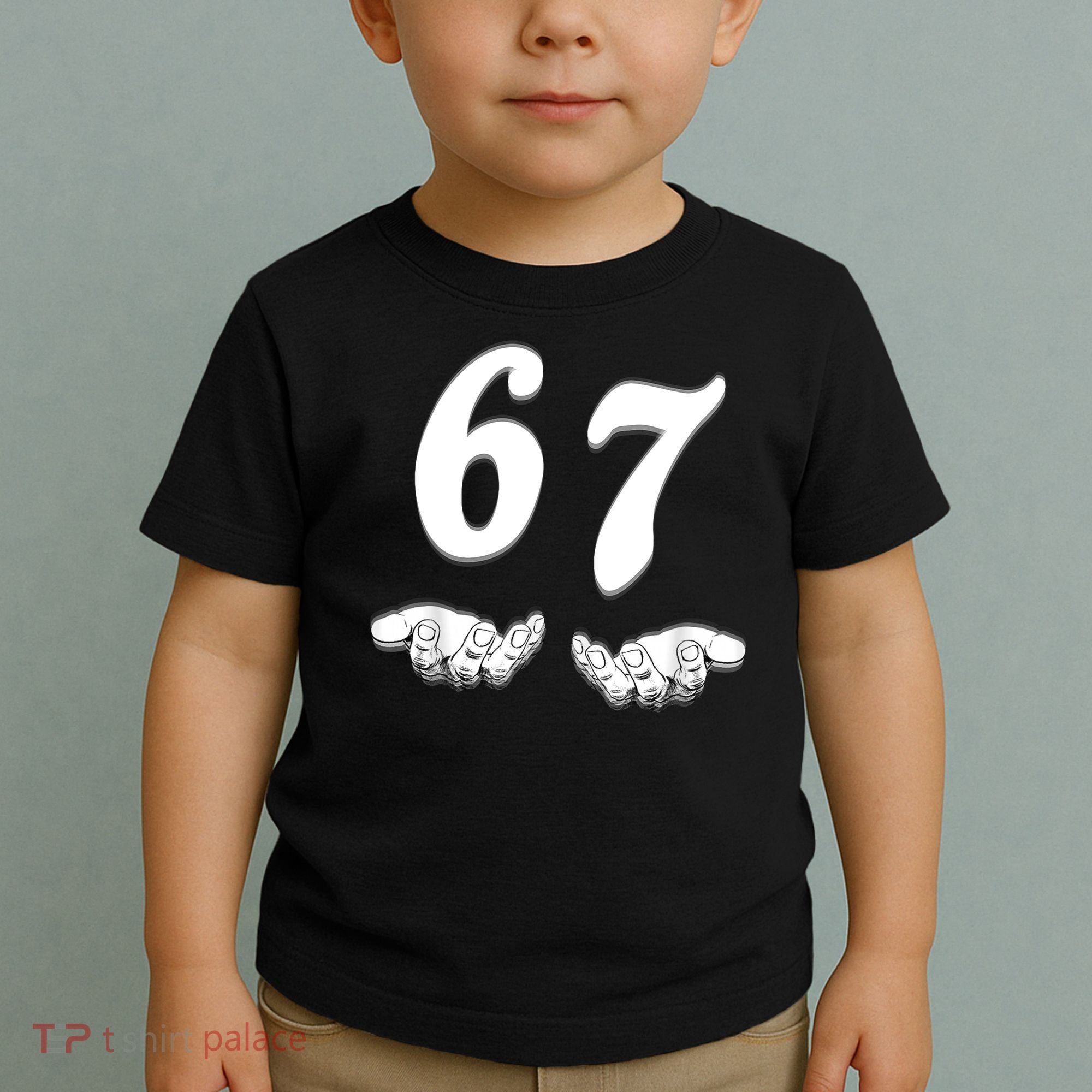 Six Seven 6 7 Meme Gen Alpha Slang Funny Toddler T-Shirt