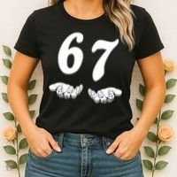 Six Seven 6 7 Meme Gen Alpha Slang Funny Women's T-Shirt thumb 2