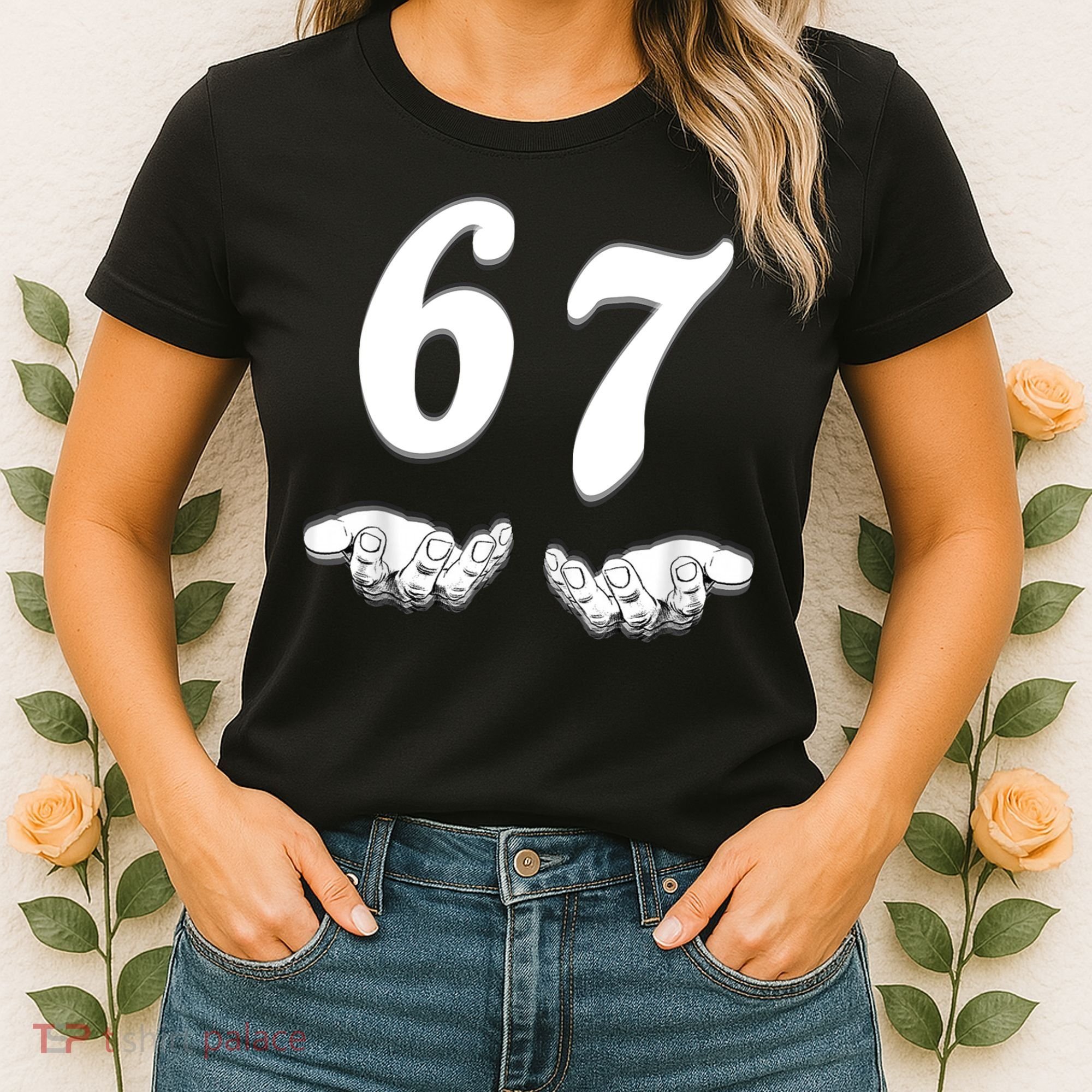 Six Seven 6 7 Meme Gen Alpha Slang Funny Women's T-Shirt