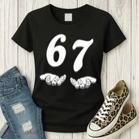 Six Seven 6 7 Meme Gen Alpha Slang Funny Women's T-Shirt thumb 3