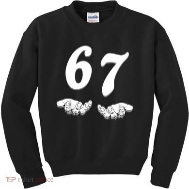 Six Seven 6 7 Meme Gen Alpha Slang Funny Kids Sweatshirt