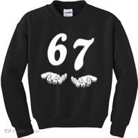 Six Seven 6 7 Meme Gen Alpha Slang Funny Kids Sweatshirt thumb 0