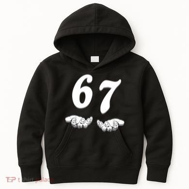 Six Seven 6 7 Meme Gen Alpha Slang Funny Kids Hoodie