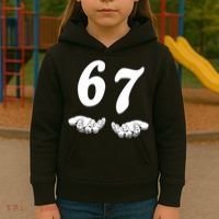 Six Seven 6 7 Meme Gen Alpha Slang Funny Kids Hoodie thumb 3