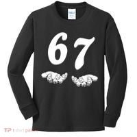 Six Seven 6 7 Meme Gen Alpha Slang Funny Kids Long Sleeve Shirt thumb 0
