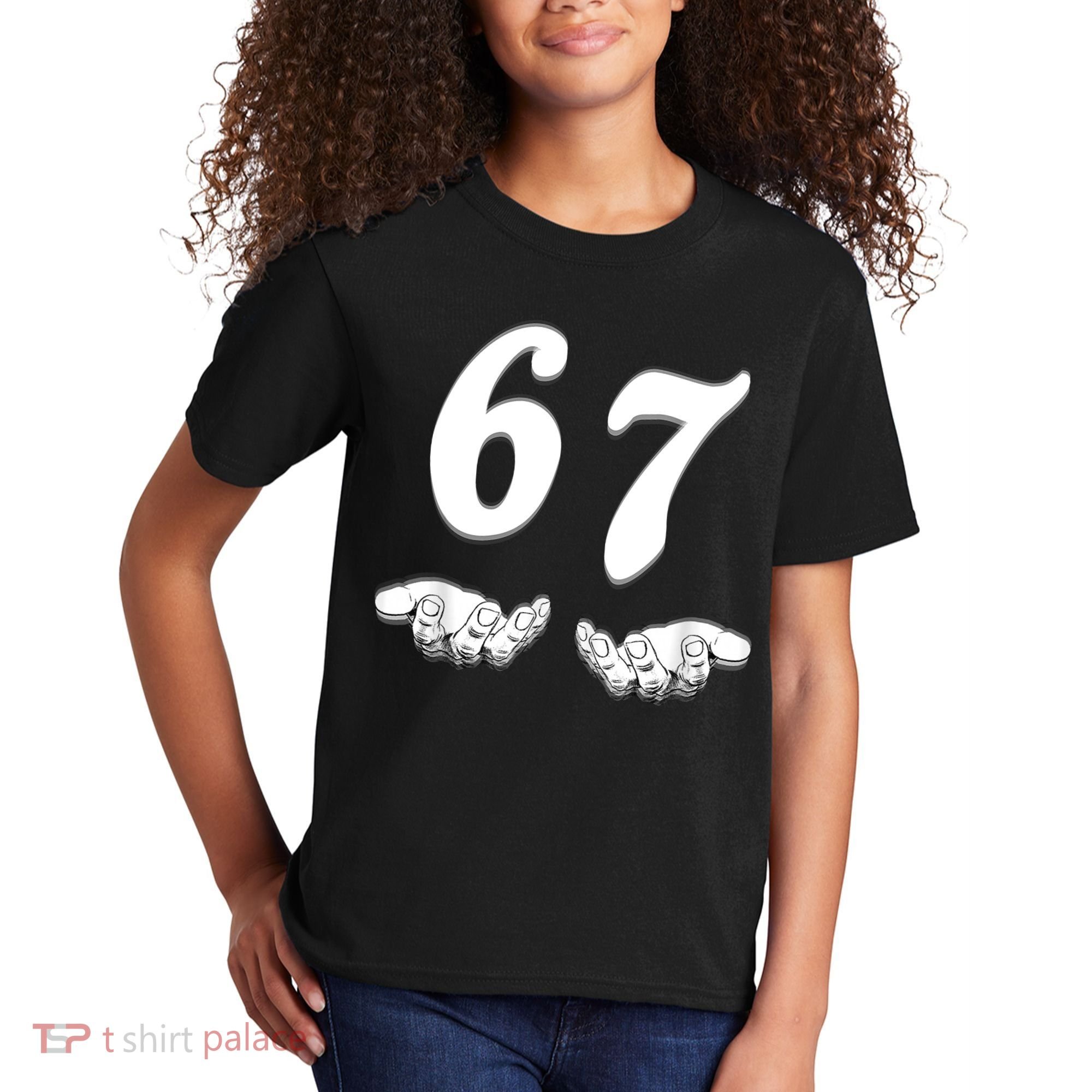 Six Seven 6 7 Meme Gen Alpha Slang Funny Kids T-Shirt