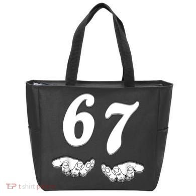 Six Seven 6 7 Meme Gen Alpha Slang Funny Tote Bag