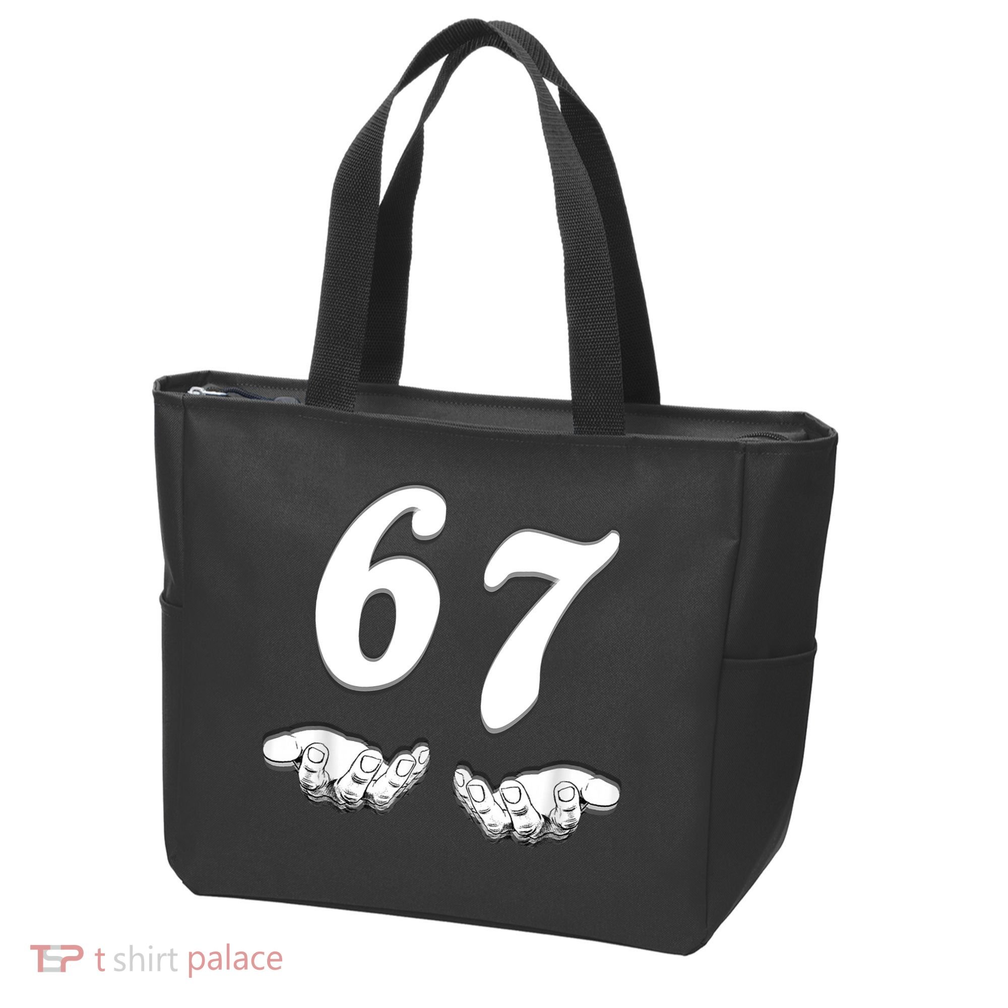 Six Seven 6 7 Meme Gen Alpha Slang Funny Tote Bag