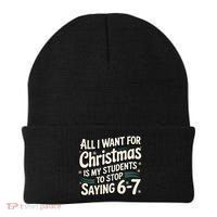 Students Saying 6-7 67 Six Seven Funny Teacher Christmas Beanie thumb 0