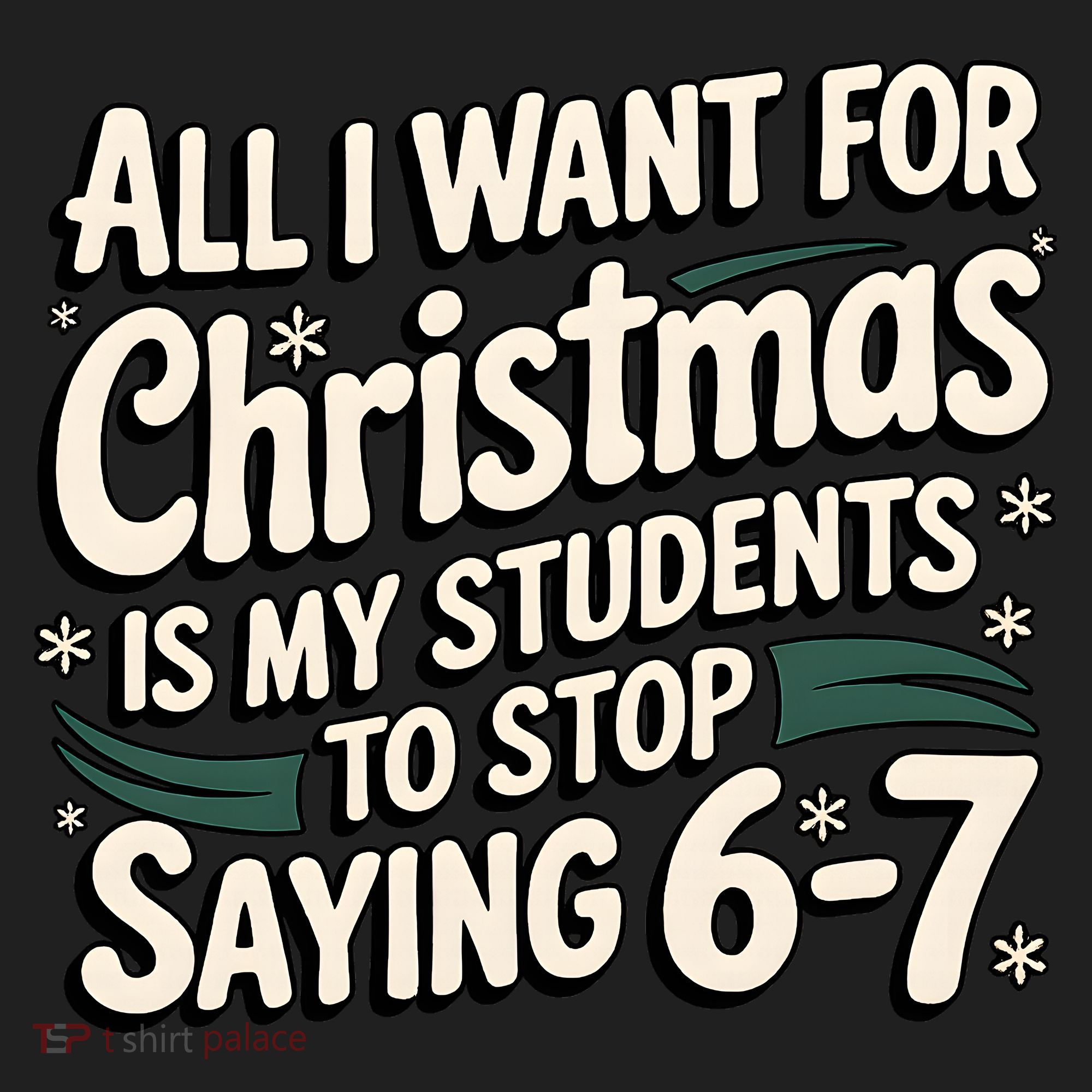 Students Saying 6-7 67 Six Seven Funny Teacher Christmas Beanie