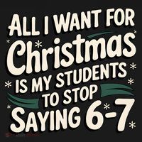 Students Saying 6-7 67 Six Seven Funny Teacher Christmas Women's Hoodie thumb 2