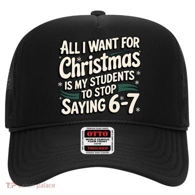 Students Saying 6-7 67 Six Seven Funny Teacher Christmas Hat