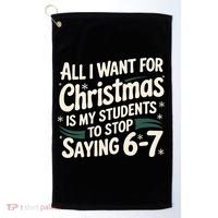 Students Saying 6-7 67 Six Seven Funny Teacher Christmas Golf Towel thumb 0