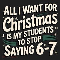 Students Saying 6-7 67 Six Seven Funny Teacher Christmas Golf Towel thumb 3
