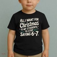 Students Saying 6-7 67 Six Seven Funny Teacher Christmas Toddler T-Shirt thumb 2