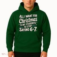 Students Saying 6-7 67 Six Seven Funny Teacher Christmas Hoodie thumb 2