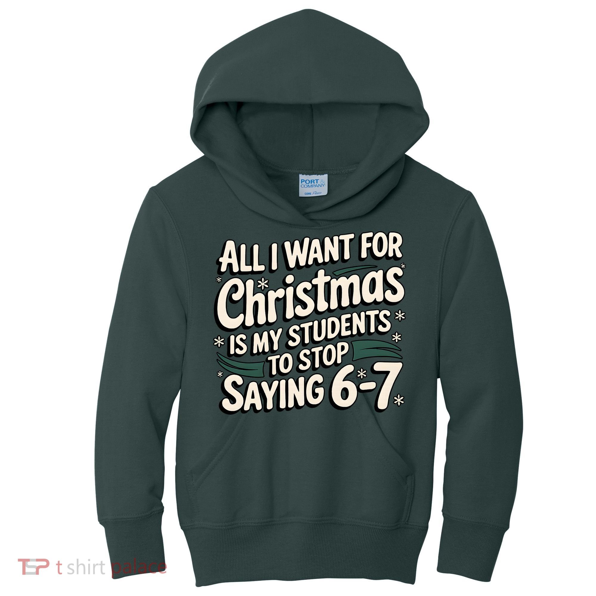 Students Saying 6-7 67 Six Seven Funny Teacher Christmas Kids Hoodie