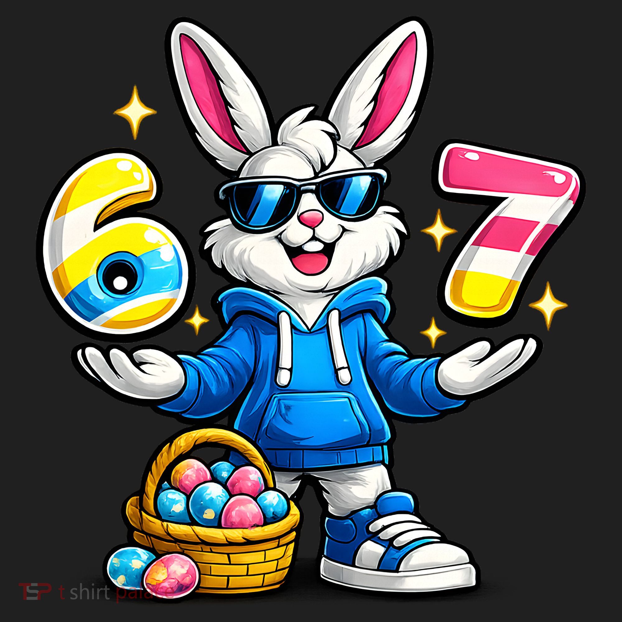 Six Seven 67 Easter 6-7 Bunny Basket Stuffers Women's Sweatshirt