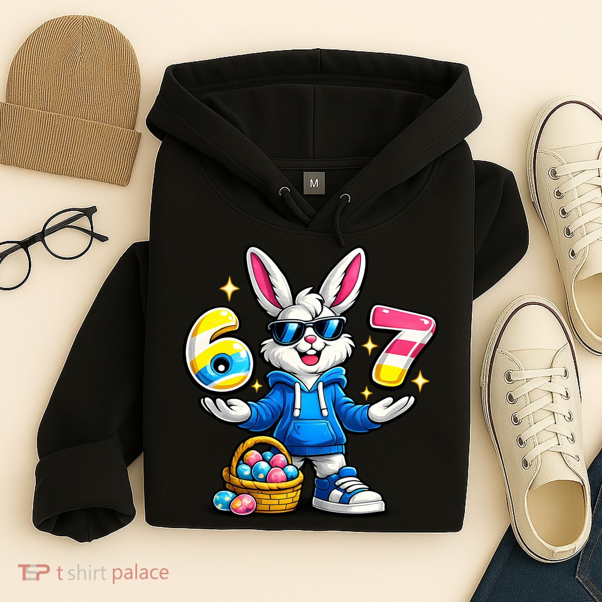 Six Seven 67 Easter 6-7 Bunny Basket Stuffers Hoodie