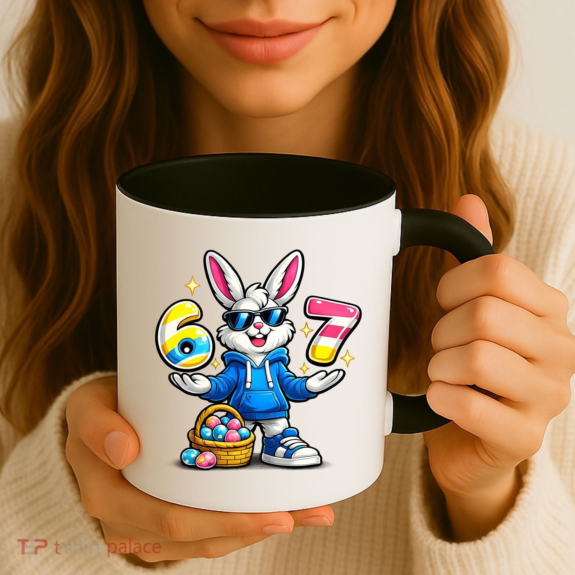 Six Seven 67 Easter 6-7 Bunny Basket Stuffers Coffee Mug