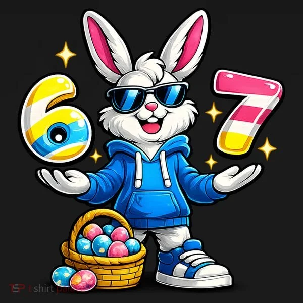 Six Seven 67 Easter 6-7 Bunny Basket Stuffers Women's Hoodie