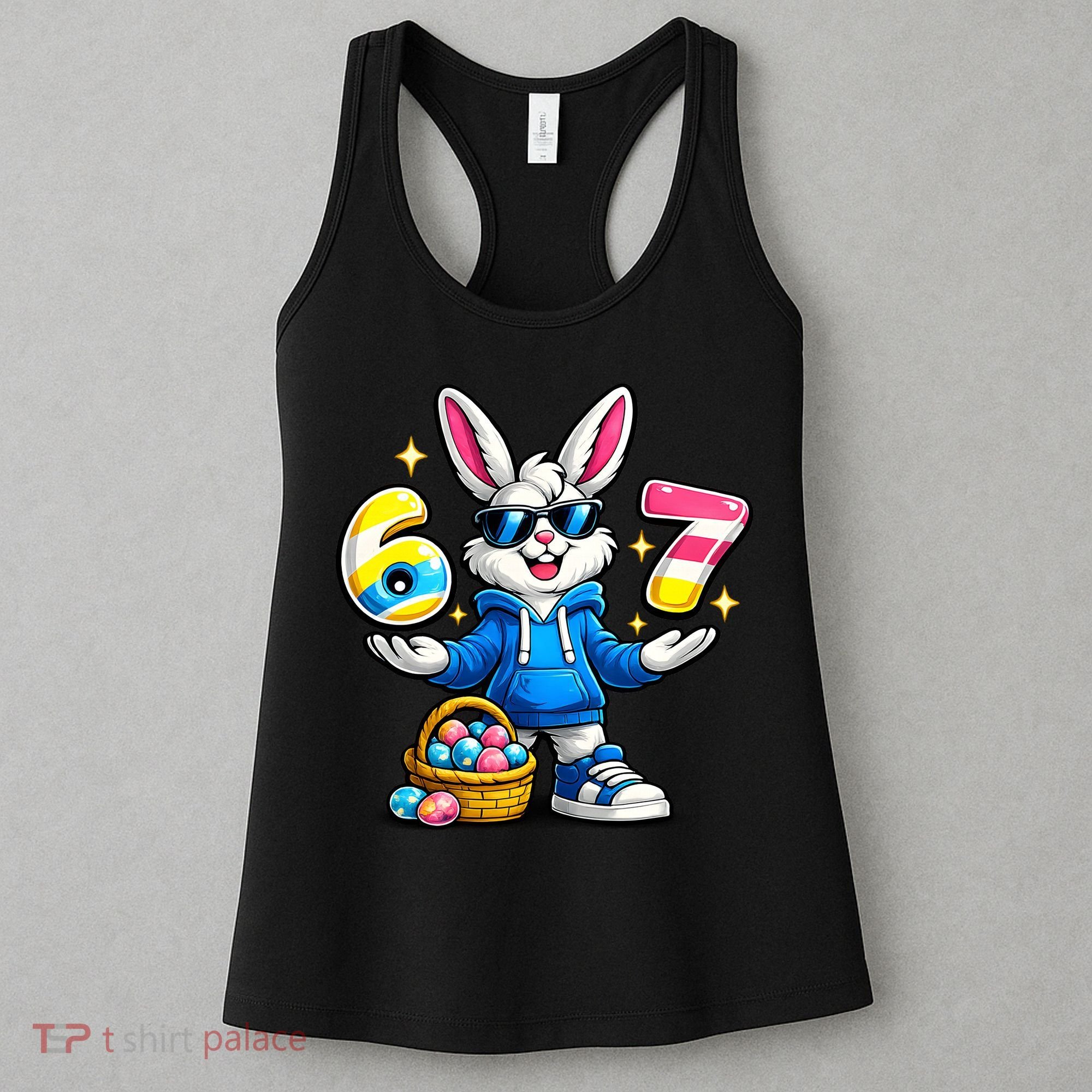 Six Seven 67 Easter 6-7 Bunny Basket Stuffers Women's Tank Top
