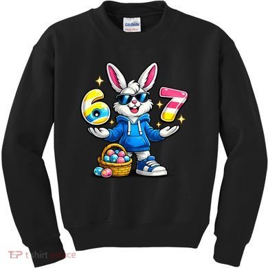 Six Seven 67 Easter 6-7 Bunny Basket Stuffers Kids Sweatshirt