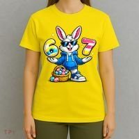 Six Seven 67 Easter 6-7 Bunny Basket Stuffers T-Shirt thumb 4