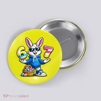 Six Seven 67 Easter 6-7 Bunny Basket Stuffers Button