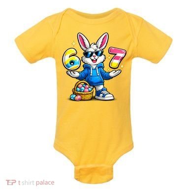 Six Seven 67 Easter 6-7 Bunny Basket Stuffers Baby Bodysuit