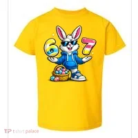 Six Seven 67 Easter 6-7 Bunny Basket Stuffers Toddler T-Shirt thumb 0