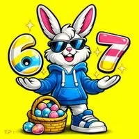 Six Seven 67 Easter 6-7 Bunny Basket Stuffers Toddler T-Shirt thumb 2