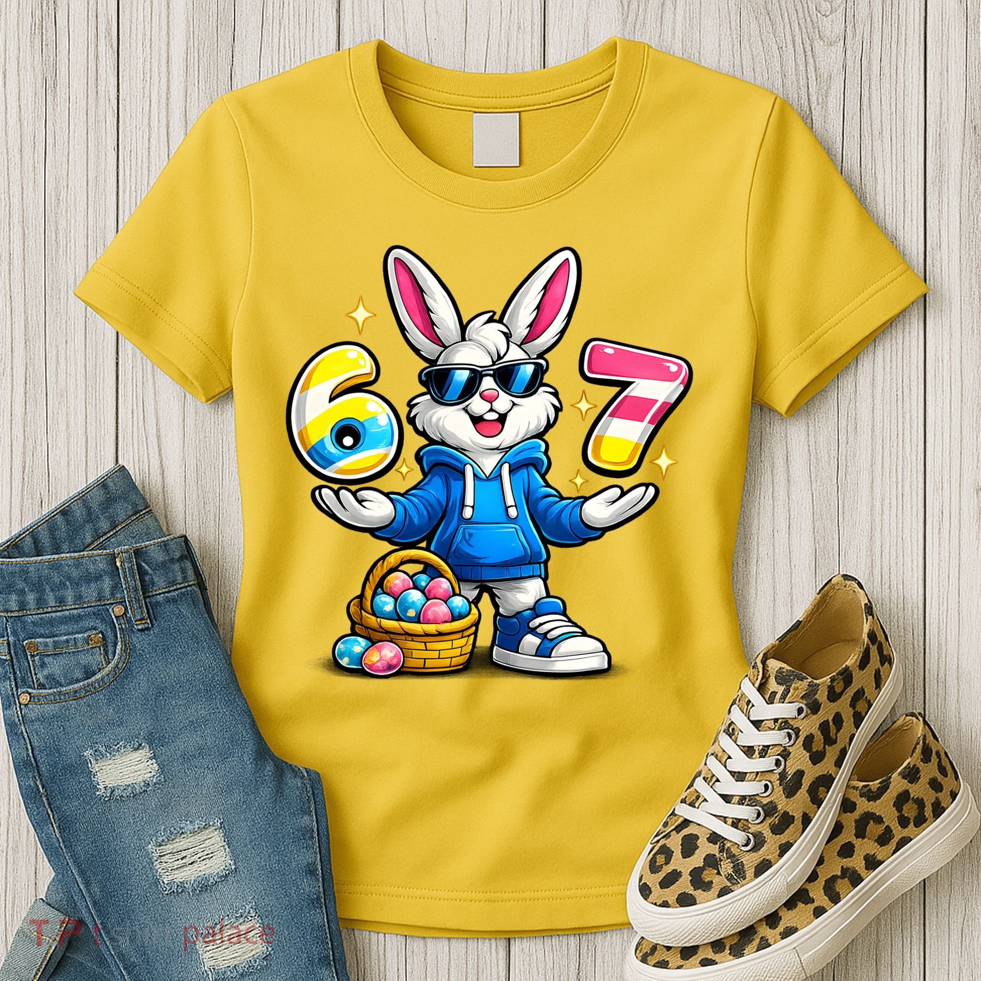 Six Seven 67 Easter 6-7 Bunny Basket Stuffers Women's T-Shirt