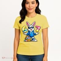 Six Seven 67 Easter 6-7 Bunny Basket Stuffers Women's T-Shirt thumb 4