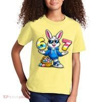 Six Seven 67 Easter 6-7 Bunny Basket Stuffers Kids T-Shirt thumb 2