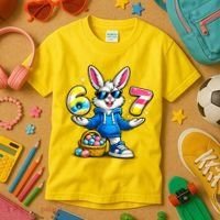 Six Seven 67 Easter 6-7 Bunny Basket Stuffers Kids T-Shirt thumb 3