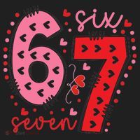 Six Seven 6-7 Valentines Day 67 Meme Women's Sweatshirt thumb 2