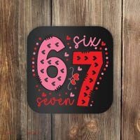 Six Seven 6-7 Valentines Day 67 Meme Coaster thumb 0