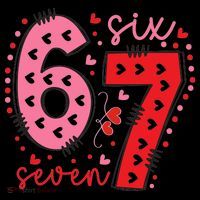 Six Seven 6-7 Valentines Day 67 Meme Toddler Hoodie thumb 2