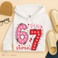 Six Seven 6-7 Valentines Day 67 Meme Hoodie thumb 4