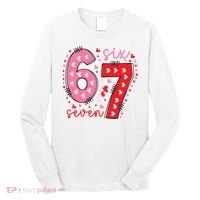 Six Seven 6-7 Valentines Day 67 Meme Long Sleeve Shirt thumb 0