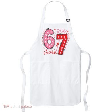 Six Seven 6-7 Valentines Day 67 Meme Apron