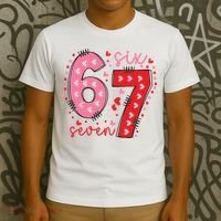 Six Seven 6-7 Valentines Day 67 Meme T-Shirt thumb 3